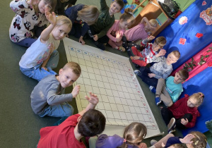 kodowanie na dywanie - serce dla babci