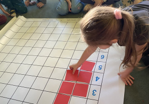 kodowanie na dywanie - serce dla babci