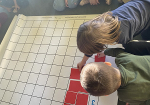 kodowanie na dywanie - serce dla babci